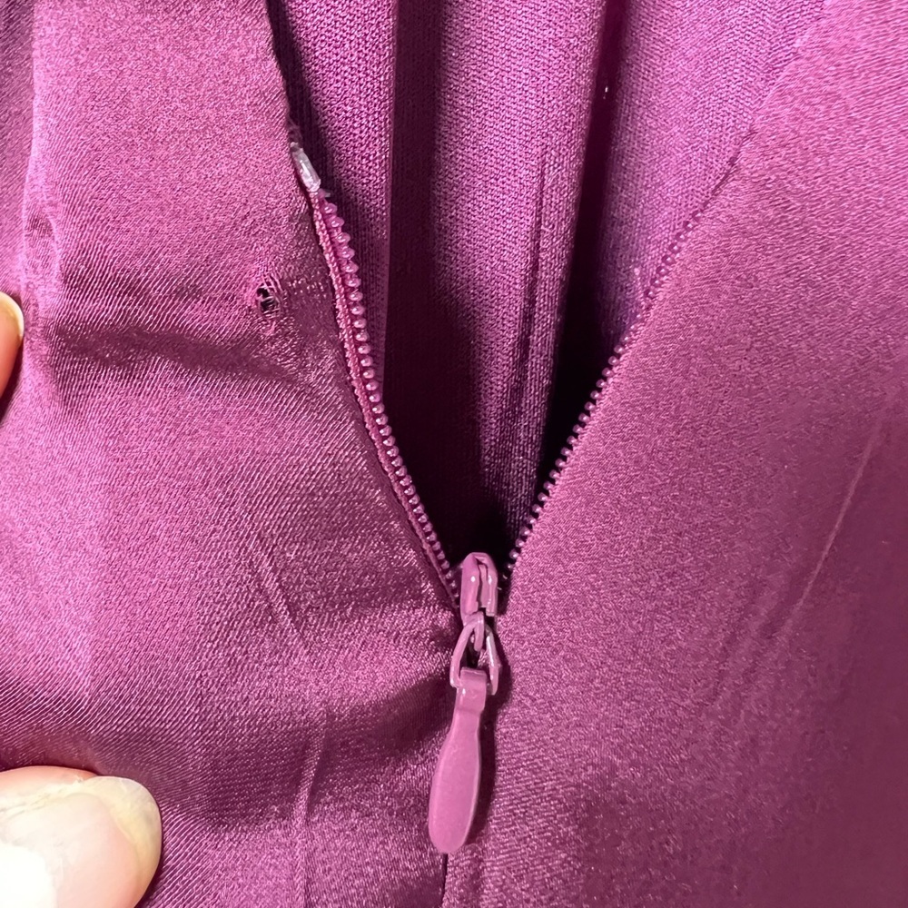 NWT MSK Stunning Extra Wide Leg Silky Feel Halter Back Neck Tie Jumpsuit Sz S - Picture 8 of 10